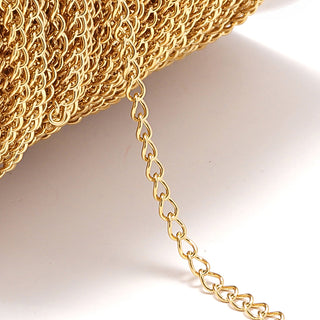 No Fade 2Meters Stainless Steel Chains for Jewelry Making DIY Necklace Bracelet Accessories Gold Chain Lips Beads Beaded Chain ALODIA STORE
