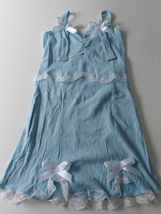 Lolita Dress Women Bow Pink Kawaii Party Mini lace Princess  Dresse Winter 2024 ALODIA STORE