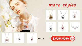Projection Necklace 100 Languages I Love You Pendant Jewelry For Lover Girlfriend 2023 Trendy Couple Romantic Cute Accessories ALODIA STORE