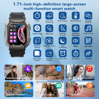 SKMEI 1.71 inch Smart Watch Men Pedometer Swimming Sports Fitness Tracker IP68 Waterproof Bluetooth SmartWatch for Android ios ALODIA STORE
