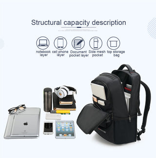 OIWAS Travel Multifunction Backpack Fashion Zipper Open Bag Men's Backpack Laptop High Quality Male Women Business Classic Bags ALODIA STORE