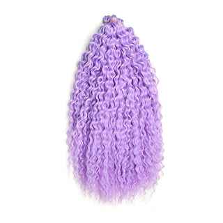 Synthetic Curl Hair Water Wave Pink 22 Inch Deep Wave Braiding Hair Extension Crochet Hair Synthetic Goddess Braiding Hair ALODIA STORE