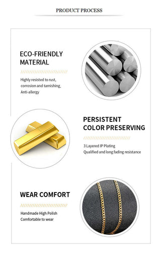 Vnox Men's Cuban Link Chain Necklace Stainless Steel Black Gold Color Male Choker colar Jewelry Gifts for Him ALODIA STORE