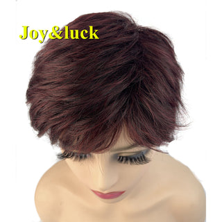 Short Ombre Blonde Wig Synthetic Bob Straight Hair With Bangs Women Natural Daily Wear Wig ALODIA STORE