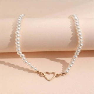 Trendy Love Pearl Necklace Female Personality Travel Party Fashion Clavicle Necklace Accessories collar perlas collar ALODIA STORE