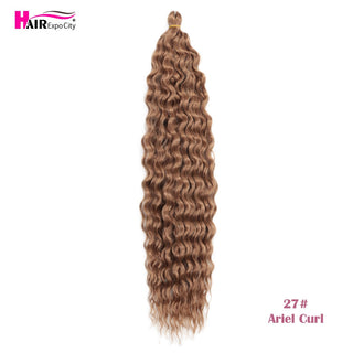 Ariel Curl Deep Wave Braiding Hair Extension Natural Synthetic African Afro Hair Water Twist Crochet Braids Hair Expo City ALODIA STORE