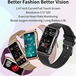 New Sports Smart Watch Men Women 1.47-inch Full Touch Fitness Tracker IP67 Waterproof Smartwatch For Huawei Xiaomi Phone ALODIA STORE