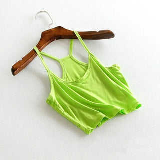 Vest Check Render Short Top Sexy Women Sleeveless U Croptops Tank Tops Running Vest Crop Tops Vests Sports Wear for Women Gym ALODIA STORE