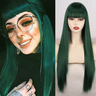 Lolita synthetic Wig Pink Wig Blonde wig Long Streight hair With Bangs Natural wigs For women hair Cosplay Wig ALODIA STORE