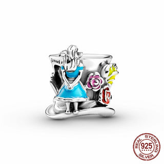new 100% 925 sterling silver disney charm of ley 925 Chain Beaded Suitable For Ladies Original Pandora Bracelet DIY Jewelry ALODIA STORE