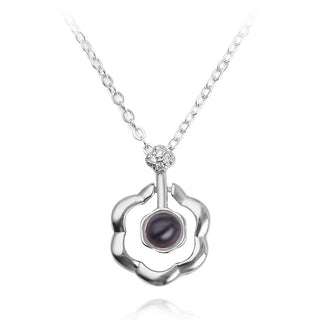 Projection Necklace 100 Languages I Love You Pendant Jewelry For Lover Girlfriend 2023 Trendy Couple Romantic Cute Accessories ALODIA STORE