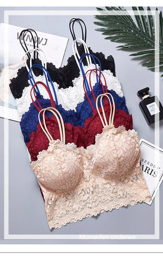 Lace Bra Beauty Back Bralette Women Sexy Wrapped Chest Camisole Tube Top Bottoming Vest Gathered Student Girl Underwear ALODIA STORE