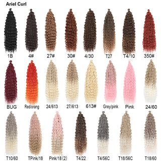 Ariel Curl Deep Wave Braiding Hair Extension Natural Synthetic African Afro Hair Water Twist Crochet Braids Hair Expo City ALODIA STORE