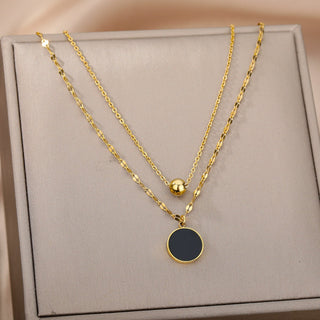 Stainless Steel Geometry Star Moon Butterfly Pendant Multilayer Chain Choker Necklace For Women Wedding Accessories Dropshipping ALODIA STORE