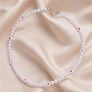 Trendy Love Pearl Necklace Female Personality Travel Party Fashion Clavicle Necklace Accessories collar perlas collar ALODIA STORE