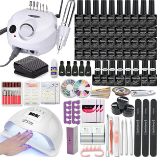 Nail Set with Nail Lamp Manicure Set 40/30/20/10 Color UV Polish ALODIA STORE