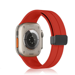 Magnetic Strap For Apple watch ultra band 44mm 45mm 49mm 40mm 41mm 42mm 38mm 45 mm Silicone Bracelet iWatch Series 7 8 se 6 5 3 ALODIA STORE