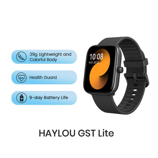 HAYLOU GST Smart Watch Men Women Watch Blood Oxygen Heart Rate Sleep Monitor 12 Sport Models Custom Watch Face Global Version ALODIA STORE