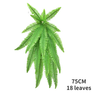 Hanging Plants Artificial Greenery Hanging Fern Grass Plants Green Wall Plant Silk Artificial Hedge Large Home Decor Garden ALODIA STORE