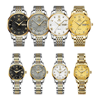 OLEVS Top Brand Automatic Mechanical Men Watch Threaded Dial Waterproof Stainless Steel Strap Classic Men's Watches Luxury ALODIA STORE