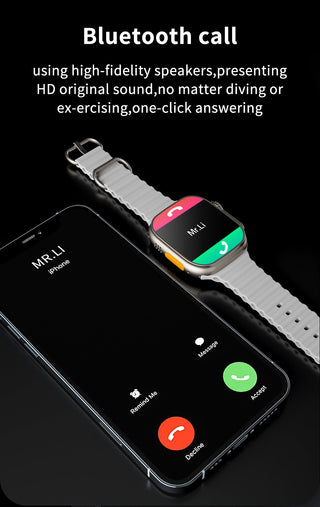 2022 VWAR ZD8 Ultra MAX Smart Watch Series 8 Titanium Alloy 1:1 49mm Case Bluetooth Call NFC ECG IP68 Waterproof Smartwatch Men ALODIA STORE