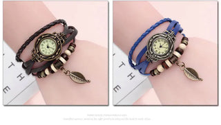 High Quality Women Genuine Leather Vintage Quartz Dress Watch Bracelet Wristwatches watch women luxury watch ALODIA STORE
