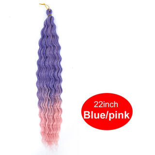 Synthetic Curly Braids  Water Wave 22 30 Inch Long Crochet Hair Ombre Brown Blonde Pink Deep Wave Braiding Hair Extensions ALODIA STORE