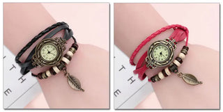 High Quality Women Genuine Leather Vintage Quartz Dress Watch Bracelet Wristwatches watch women luxury watch ALODIA STORE