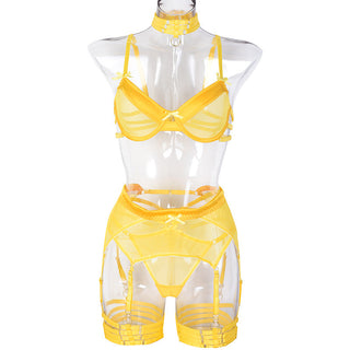 Ellolace Lingerie Sexy Porn Underwear Women Body Luxury 6-Piece Bra and Panty Set See Through Intimate Uncensored Sheer Outfits ALODIA STORE