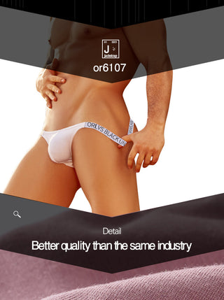 ORLVS Sissy Bikini Mens Jockstrap Men Thong Sexy Gay Man's Underwear Men's Thongs Modal Penis Pouch Low Waist G-strings Lingerie ALODIA STORE