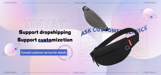 TINYAT Men Waist Bag Pack Purse Casual Large Phone Belt Bag Pouch Women's Canvas Travel Phone Bag Fanny Banana Bag Hip 4 Pockets ALODIA STORE