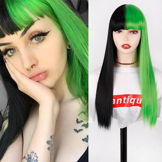 Lolita synthetic Wig Pink Wig Blonde wig Long Streight hair With Bangs Natural wigs For women hair Cosplay Wig ALODIA STORE