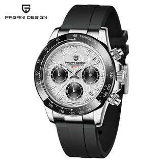 PAGANI DESIGN Top Brand New Men Quartz Wristwatch Luxury Sapphire Glass Sports Watch Rubber Strap Chronograph Watch Men Relogio ALODIA STORE