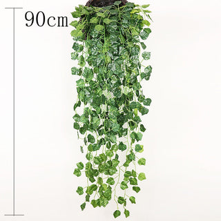 Artificial Plant Vines Wall Hanging Rattan Leaves Branches Outdoor Garden Home Decoration Plastic Fake Silk Leaf Green Plant Ivy ALODIA STORE
