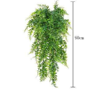 Hanging Plants Artificial Greenery Hanging Fern Grass Plants Green Wall Plant Silk Artificial Hedge Large Home Decor Garden ALODIA STORE