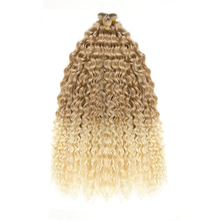 Synthetic Curl Hair Water Wave Pink 22 Inch Deep Wave Braiding Hair Extension Crochet Hair Synthetic Goddess Braiding Hair ALODIA STORE