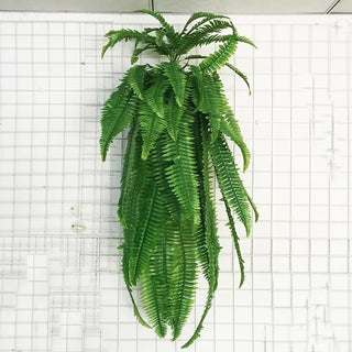 Hanging Plants Artificial Greenery Hanging Fern Grass Plants Green Wall Plant Silk Artificial Hedge Large Home Decor Garden ALODIA STORE