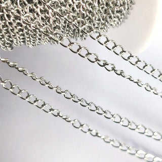 No Fade 2Meters Stainless Steel Chains for Jewelry Making DIY Necklace Bracelet Accessories Gold Chain Lips Beads Beaded Chain ALODIA STORE