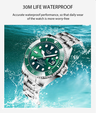 2022 Top Brand Luxury Fashion Diver Watch Men 30ATM Waterproof Date Clock Sport Watches Mens Quartz Wristwatch Relogio Masculino ALODIA STORE