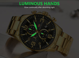 MINI FOCUS Watches Mens Top Brand Luxury Gold Watch Calendar Waterproof Chronograph Multifunction Business relogio masculino New ALODIA STORE