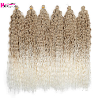 Ariel Curl Deep Wave Braiding Hair Extension Natural Synthetic African Afro Hair Water Twist Crochet Braids Hair Expo City ALODIA STORE