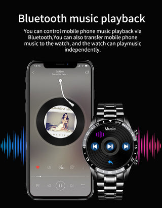 LIGE 2022 Full Circle Touch Screen Steel Band Luxury Bluetooth Call Men Smart Watch Waterproof Sport Activity Fitness Watch+Box ALODIA STORE