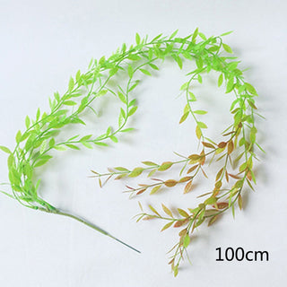 Artificial Plant Vines Wall Hanging Rattan Leaves Branches Outdoor Garden Home Decoration Plastic Fake Silk Leaf Green Plant Ivy ALODIA STORE