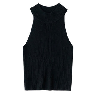 Sexy Tank Top Turtleneck Halter Crop Tops Women Summer Camis Backless Camisole Fashion Casual Tube Lady Sleeveless Cropped Vest ALODIA STORE