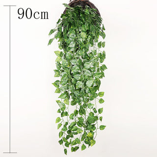 Artificial Plant Vines Wall Hanging Rattan Leaves Branches Outdoor Garden Home Decoration Plastic Fake Silk Leaf Green Plant Ivy ALODIA STORE