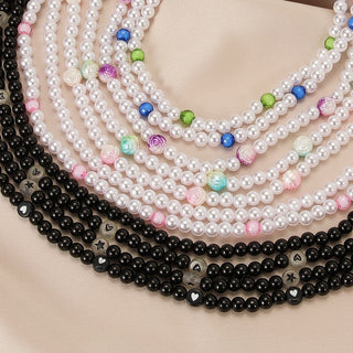 Trendy Love Pearl Necklace Female Personality Travel Party Fashion Clavicle Necklace Accessories collar perlas collar ALODIA STORE