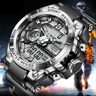 LIGE Digital Men Military Watch 50m Waterproof Wristwatch LED Quartz Clock Sport Watch Male Big Watches Men Relogios Masculino ALODIA STORE