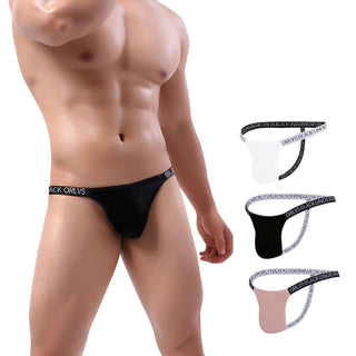 ORLVS Sissy Bikini Mens Jockstrap Men Thong Sexy Gay Man's Underwear Men's Thongs Modal Penis Pouch Low Waist G-strings Lingerie ALODIA STORE