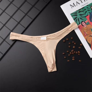 New hot Sex Men Silky Penis Mix-Colors Bikini Pouch Panties Underwear Sissy Mens G Strings Thongs Sexy Gays Men Underwear ALODIA STORE