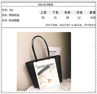 New Women's Handbags Simple Shoulder Bag Large Capacity Leather Fashion Korean Tote Bag Trendy Leisure Office Lady Bags ALODIA STORE